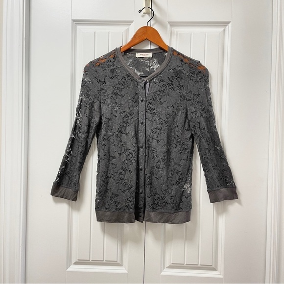 Vintage Vicolo Made in Italy See-through Lace Cardigan Grey - Picture 1 of 15
